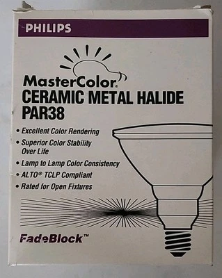 Phillips MasterColor Ceramic Metal Halide Flood, Par38, 70W, 3K, NIB. - Image 1 of 2