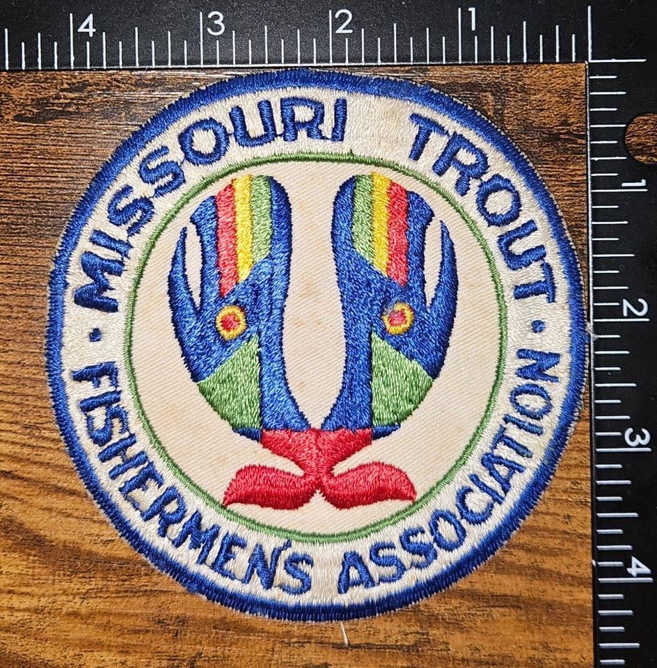 Винтажная рыболовная нашивка ретро Missouri Trout Fisherman's Association - Изображение 1 из 1