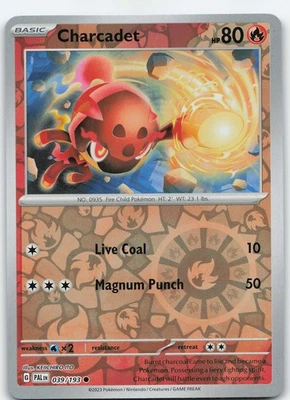 Charcadet - 039/193 Common Reverse Holo SV02: Paldea Evolved NM Pokémon - Image 1 of 2