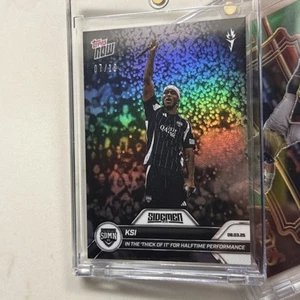 KSI Black Foil Numbered 07/10 2025 Sidemen Charity Match Topps NOW Card #011 - Picture 1 of 4