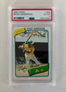 1980 Topps Baseball #482 Rickey Henderson PSA 6 como nuevo - Imagen 1 de 2