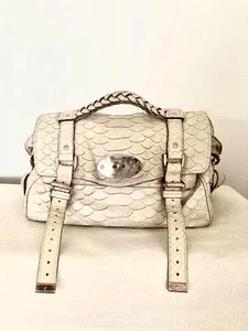 Mulberry Alexa light beige leather shoulder bag Texture Braided Handle Japan - Picture 1 of 24