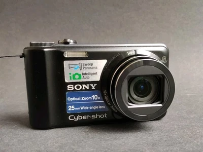 Sony Cyber-Shot DSC-H55 14.1MP 10x Optical Zoom Digital Camera Black -Tested - Image 1 of 4