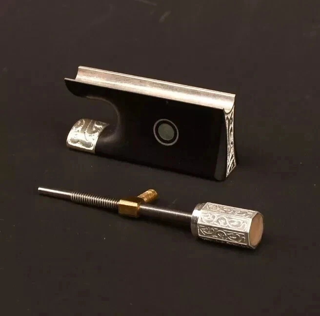 Limited Edition Rare 4/4 Violin Bow Frog Ebony wood Carved Silver Parts bow frog - Image 1 of 1