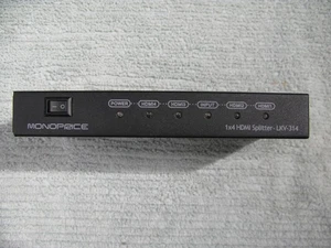 MONOPRICE LKV-314 HDMI 4WAY SPLITTER w/ power supply. - Picture 1 of 3
