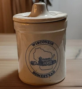 Vintage Wisconsin Homestead Cheese Stoneware Crock - Picture 1 of 10