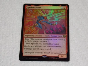 MTG Alt. Art FOIL Spider-Punk x1 Rare Spider-Man NM Low S&H Read Description - Picture 1 of 1
