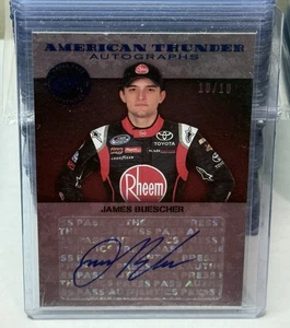 James Buescher 2014 Press Pass American Thunder Autographs Auto #/10 NASCAR - Picture 1 of 2