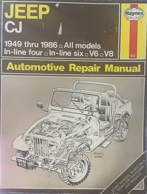 1949-1986 Jeep CJ Haynes Manuale CJ2A CJ3A CJ5 CJ6 Negozio Servizio Officina - Immagine 1 di 4