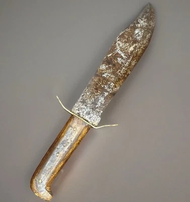 Большой редкий старинный 15 дюймов старый западный нож-боуи, возможно, времен гражданской войны — Пакистан - Изображение 1 из 4