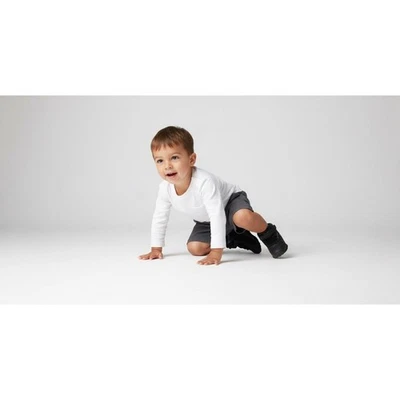 Reebok Baby Shoes Size 2 Classic Leather High Top Sneakers Black Casual - Image 1 of 4