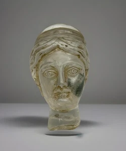 Antiguo arte romano del Cercano Oriente representado cabeza de reina fino cristal de roca quilty - Imagen 1 de 15