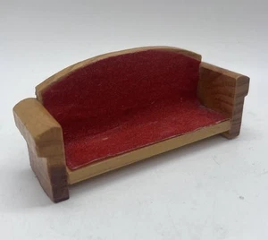 Dolls house furniture wooden sofa living room lounge in 1/16th Scale - Picture 1 of 7