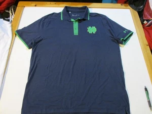 NOTRE DAME IRISH UNDER ARMOUR SEWN LOGO POLO GOLF SHIRT XL UNIVERSITY FIGHTING - Bild 1 von 13