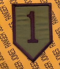 1st Infantry Division BIG RED ONE OD Green & Black 3.75" patch c/e