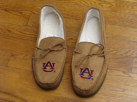 Auburn Tigers New Moccasin Slippers By Foco Size Mens Large Cover