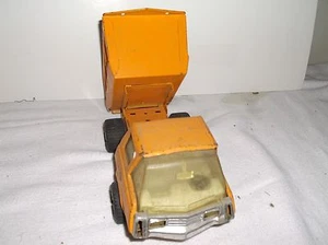 Tonka Muldenkipper gelb orange Pressstahl Metall 60er oder 70er Jahre 8 3/4" lang - Bild 1 von 6