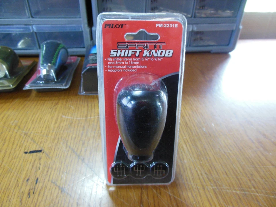 Perilla de cambio Pilot PM-2231E Sprint negra, se adapta a vástagos de 5/16" a 9/16" Foto 1 de 1