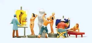 Preiser 10106 - Künstler/Sculptors (3) W / Hautfarben Modelle (3) Exklusiv Set - Picture 1 of 6