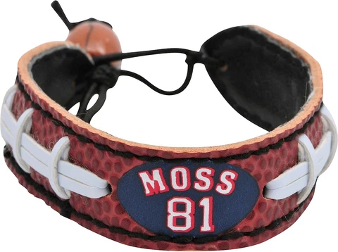 Randy Moss #81 Jersey NFL Football Bracelet Patriots Vikings HOF GameWear RARE Cover