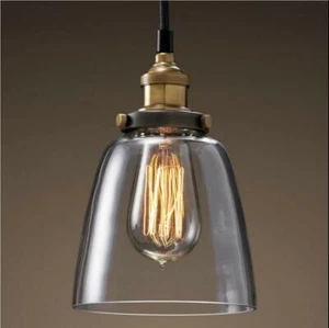 Lámpara colgante de vidrio pantalla lámpara colgante vintage loft edison accesorio de lámpara colgante - Imagen 1 de 12