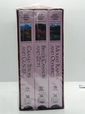 Readers Digest Great National Parks of the World, VHS 3 Tape Box Set New - Image 1 of 4