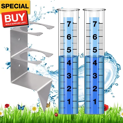 Rain Gauge,Rain Gauges Outdoors Best Rated with Stainless Steel Mounting Rack Ho - Image 1 of 4