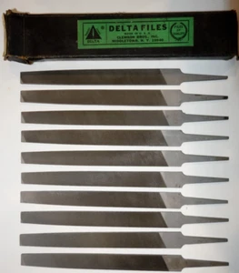 10 x Vintage Delta Clemson Bros 77032 Mill Second Cut File 6" Made in USA Files - Picture 1 of 6