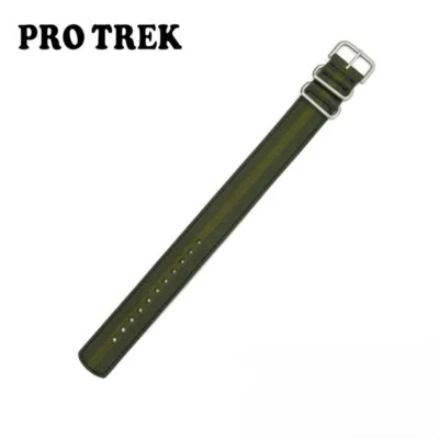 Correa de reloj Casio Pro Trek de nailon caqui genuino 23 mm 10510212 para PRW-3100G-3 Foto 1 de 4