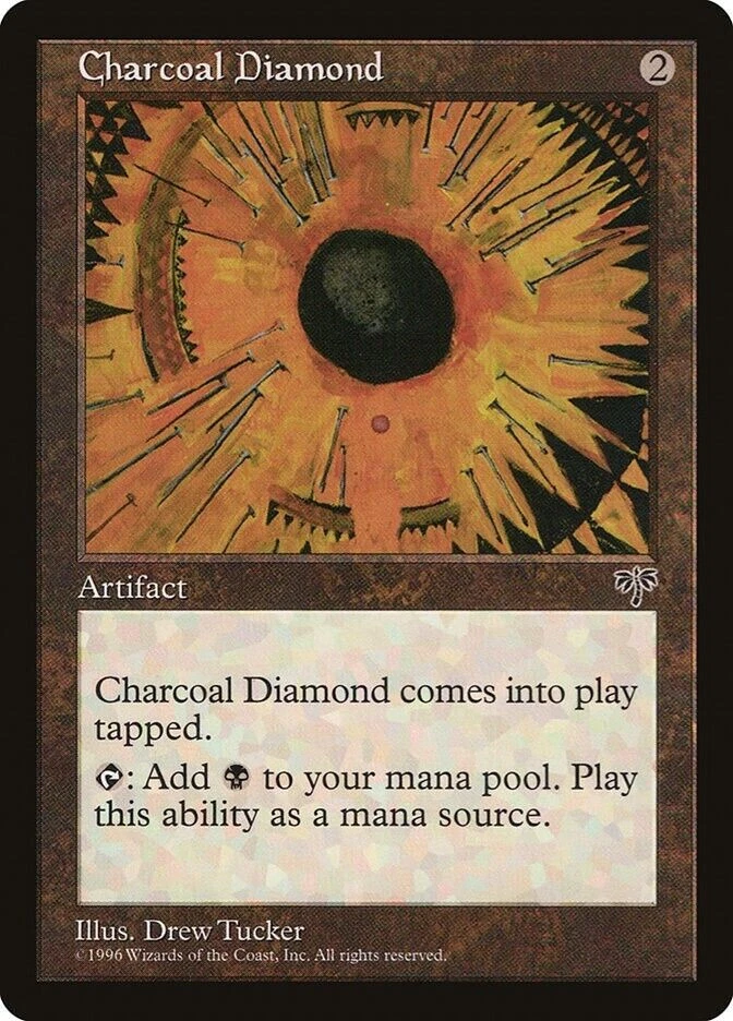 MTG - 4 x Charcoal Diamond - Playset 4x x4 - Mirage Regular LP/MP - Image 1 of 1