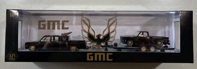 2025 M2 Machines Haulers R81 76 GMC Sierra 3500 & 76 GMC Sierra Grande 15 Custom - Image 1 of 3