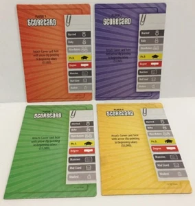 The Game Of Life Twists & Turns Replacement Parts Pieces 4 SCORECARDS Score Card - Picture 1 of 5