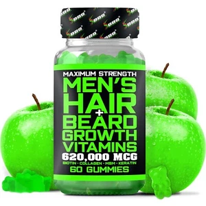 Herren Biotin Bartwachstum Haarwachstum Vitamin Gummis (Kollagen + Keratin + MSM) - Bild 1 von 7
