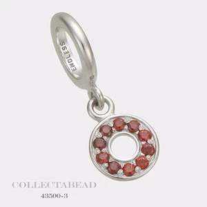 Authentic Endless Sterling Silver Garnet Circle of Love Bead 43500-3 - Picture 1 of 1