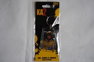 Kick Ass 2 Col. Stars & Streifen Lucite Plastik Keychain Schlüsselring Neu - Bild 1 von 4