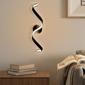 LED Wall Lamp, Spiral Wall Light, Wall Lamp Light fits Hallway Bedroom - Picture 1 of 24