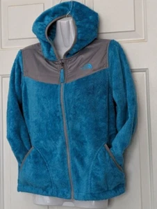 The North Face Girls Osito Fuzzy Full Zip Blue Fleece Hoodie Size L (14- 16 ) . - Picture 1 of 11