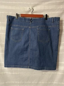 Falda corta de mezclilla Croft & Barrow de corte clásico para mujer talla 20W 18,00 - Imagen 1 de 2
