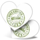 2 x Heart Stickers 15 cm - Oklahoma City USA American Travel #5833