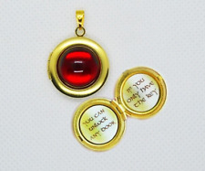 Secret of NIMH Tiny Sparkly Amulet Locket (message inside) Pendant Necklace