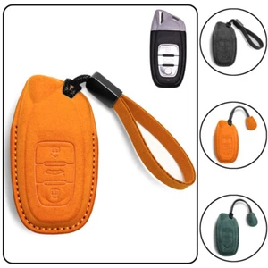 Suede Leather Car Smart Key Fob Case Cover Bag For Lamborghini Huracan Aventador - Picture 1 of 16