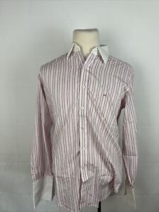 Turnbull & Asser Men's Pink Striped Cotton Dress Shirt 16.5 34/35 $895