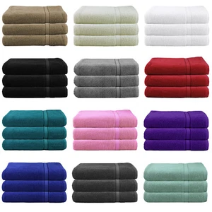 JUMBO LUJO EGIPCIO 500 GSM HOJA DE BAÑO PEINADA GRUESA ALGODÓN TERRY X TOALLA GRANDE - Imagen 1 de 11
