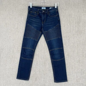 Ring of Fire Jeans Boys Youth 12 Blue Slim Moto Skinny Pannel Denim Dark Stretch - Picture 1 of 12