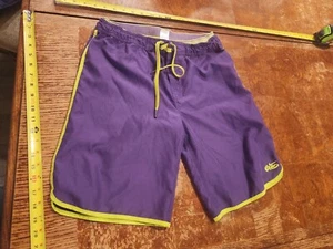 Nike Boys Youth 14 Purple Athletic Drawstring Elastic Shorts #S15 - Picture 1 of 3