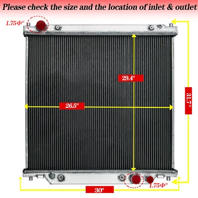 4-Row Aluminum Radiator For 99-04  Ford F250 F350 F450 F550 Super Duty 6.8L/7.3L - Image 1 of 4