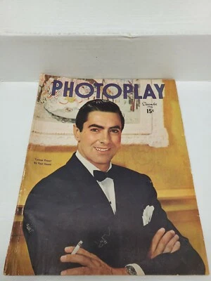 PHOTOPLAY MAGAZINE DECEMBER 1946 TYRONE POWER BY PAUL HESSE SANTA CHESTERFIELD  - Image 1 of 4