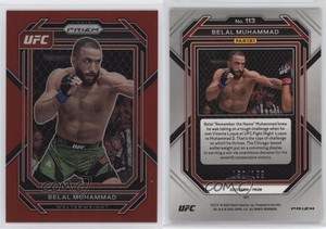 2023 Panini Prizm UFC Red Prizm /199 Belal Muhammad #113