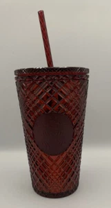 Vaso con joyas Starbucks invierno 2021 - rojo 16 oz taza fría con pajita - Imagen 1 de 7