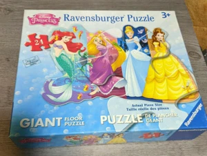 Ravensburger Giant Disney Princess Floor Puzzle Cinderella Beauty Beast Mermaid - Picture 1 of 3